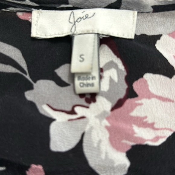 JOIE Odelette Silk Floral Print V-Neck Blouse Size Small - Picture 7 of 8